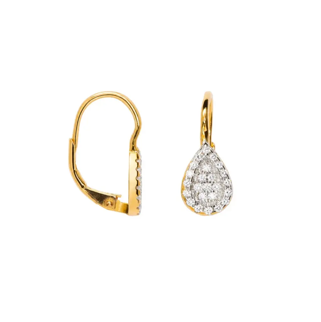 Sterling silver cubic zirconia drop earrings
