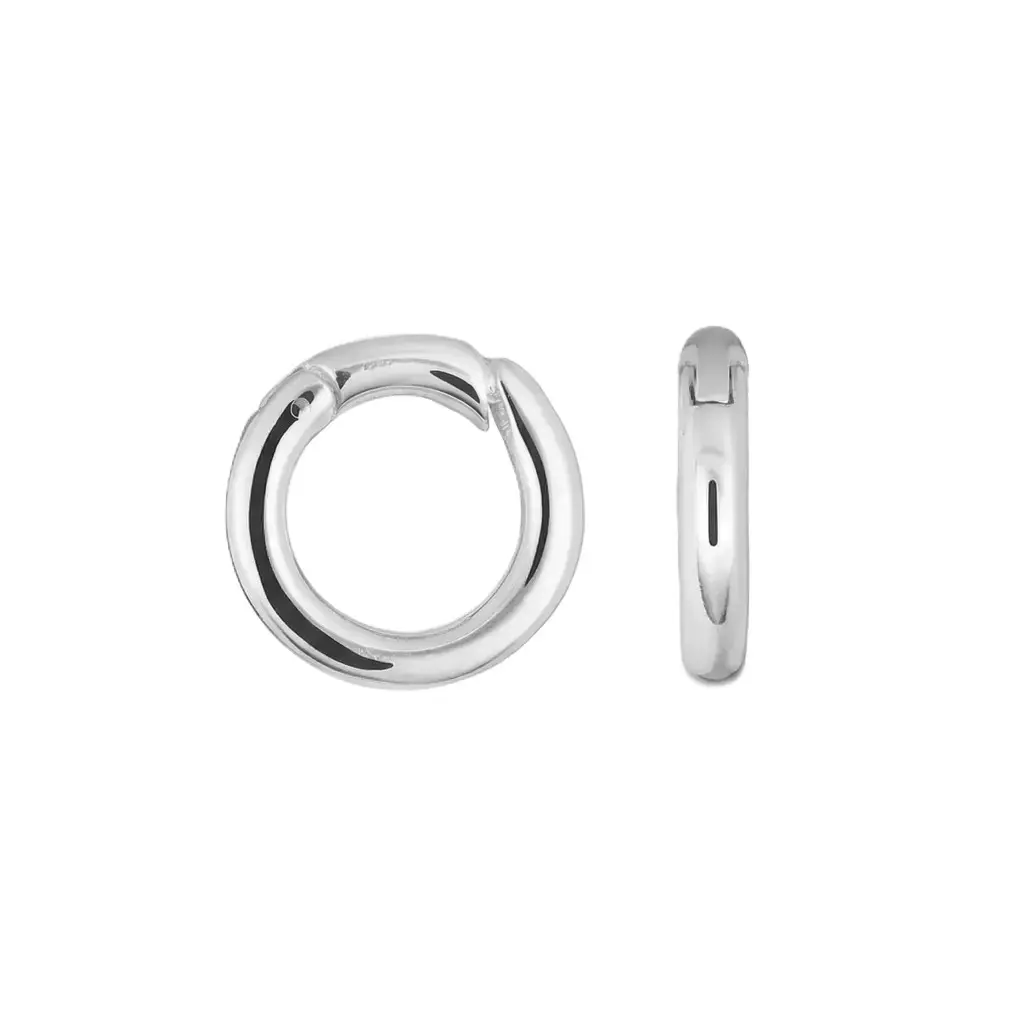 Sterling silver round snap hook closure