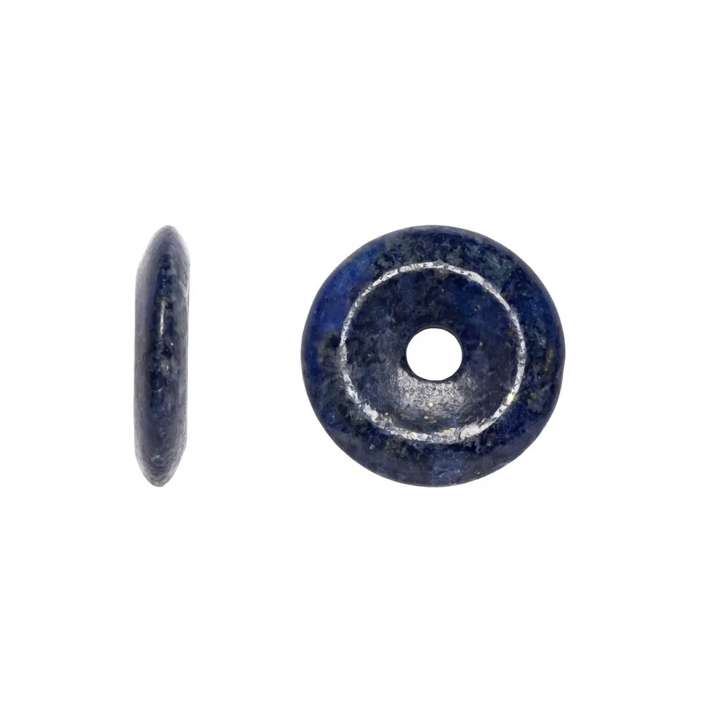 Sterling silver 5x20mm flat donut charm pendant.