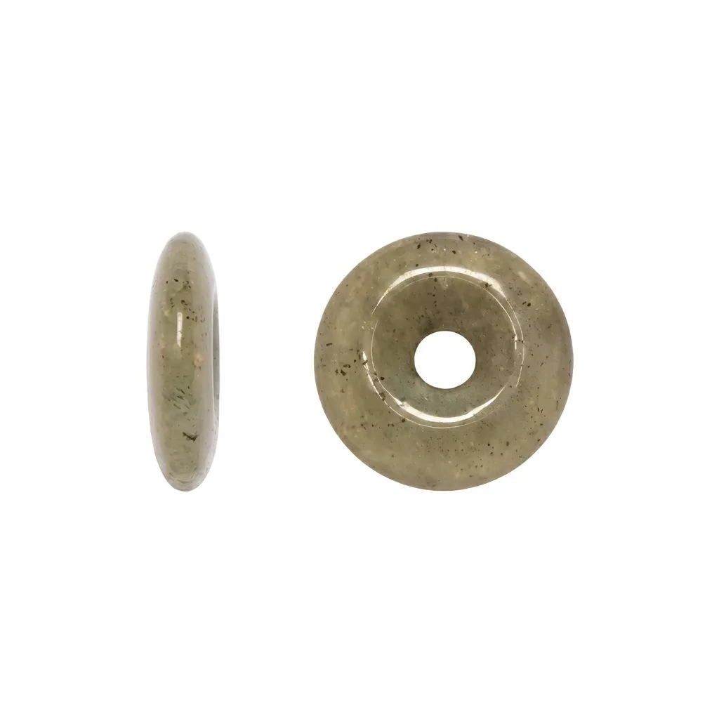 Sterling silver 5x20mm flat donut charm pendant.