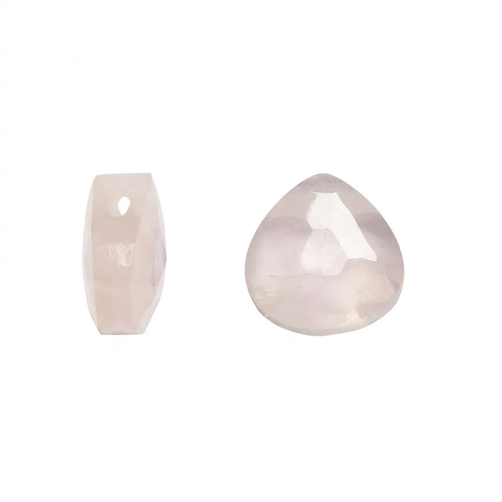 Sterling silver heart semi-precious stone charm pendant