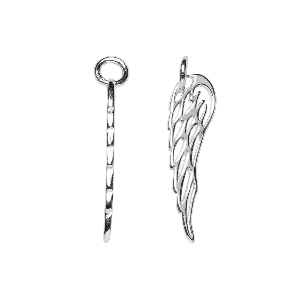 Sterling silver angel wing charm pendant