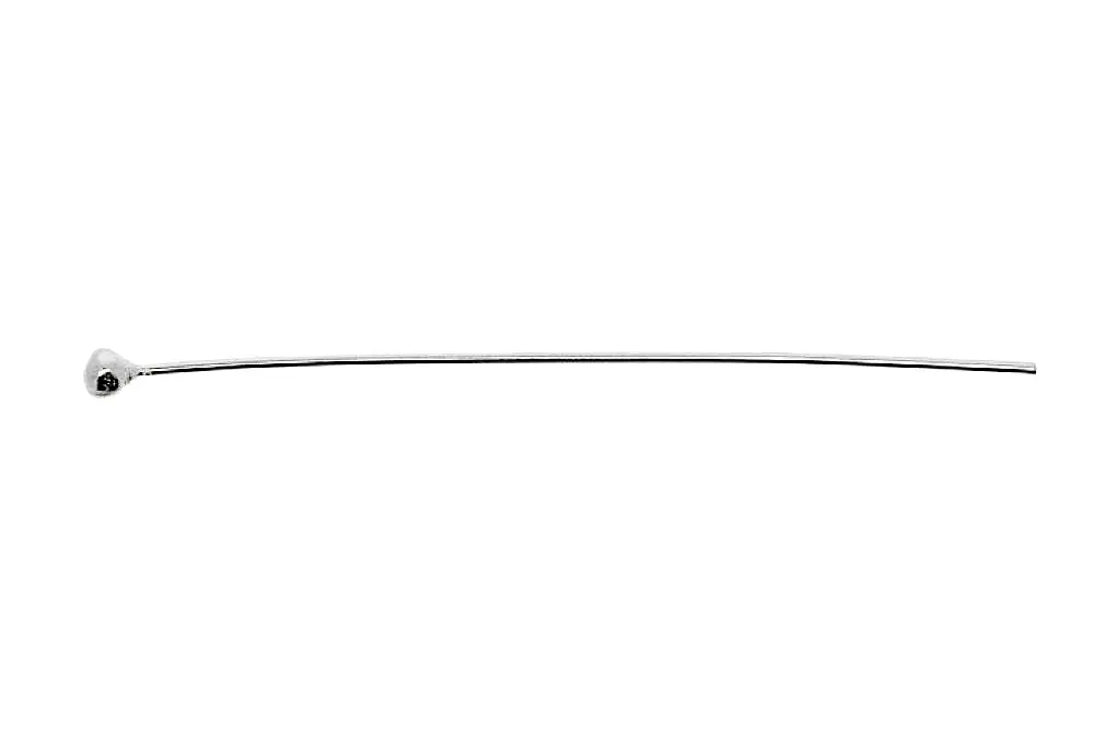Alfiler plata 925 0.8mm con bola 2.1mm