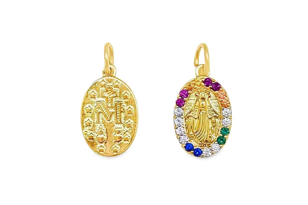 Silver 925 cz virgen pendant