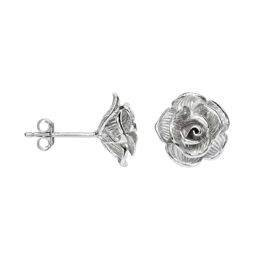 Pendiente plata 925 rosa modelo 3D