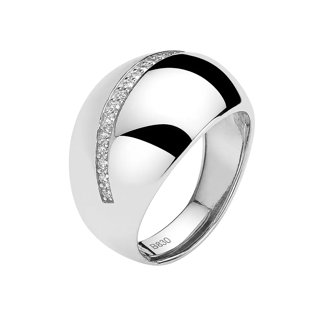 Anillo plata 925 abierto con circonitas