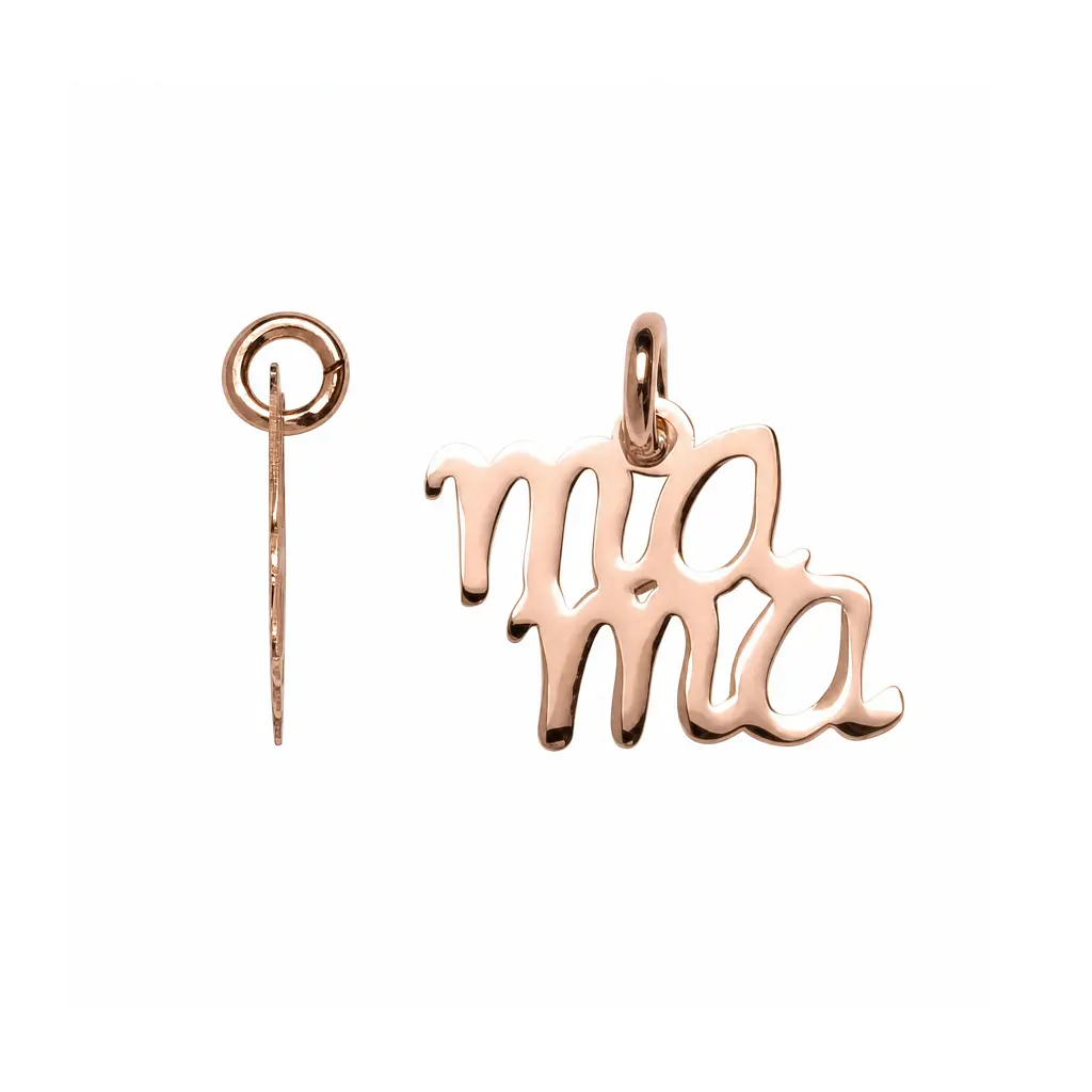 Sterling silver "Mamá" charm pendant.