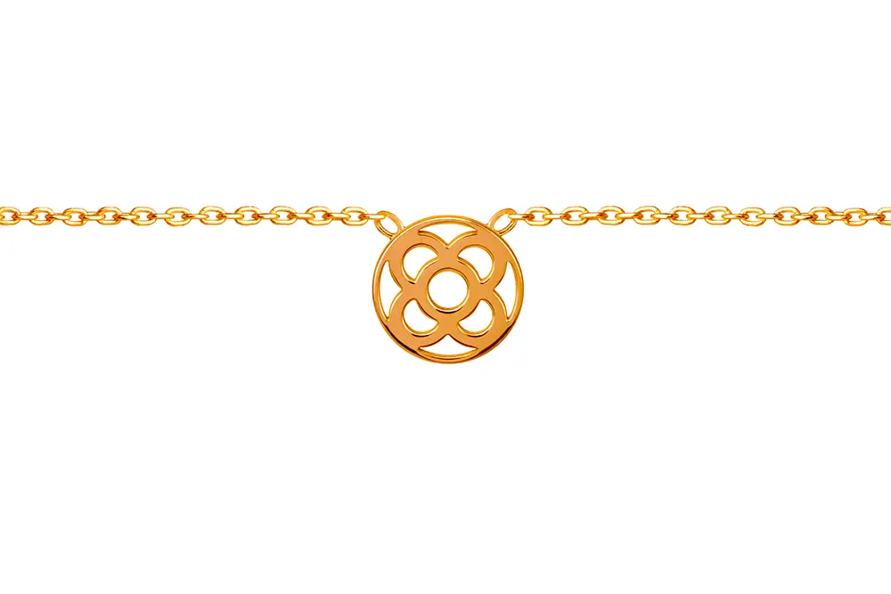 Sterling silver 8mm barcelona flower choker necklace
