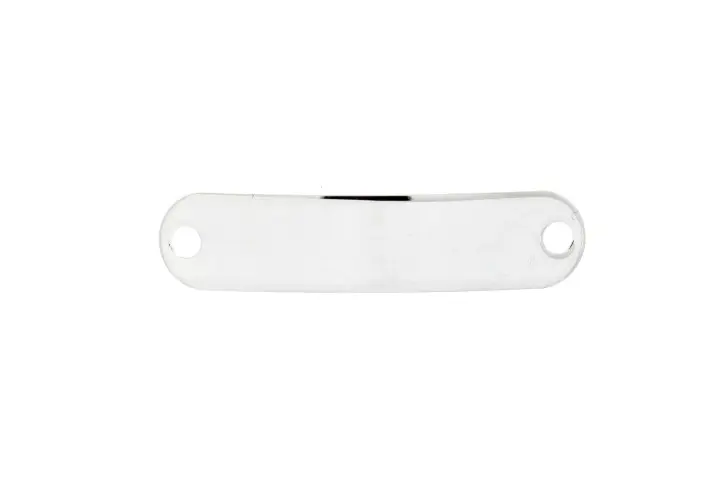 Sterling silver rectangular tag two-hole connector link