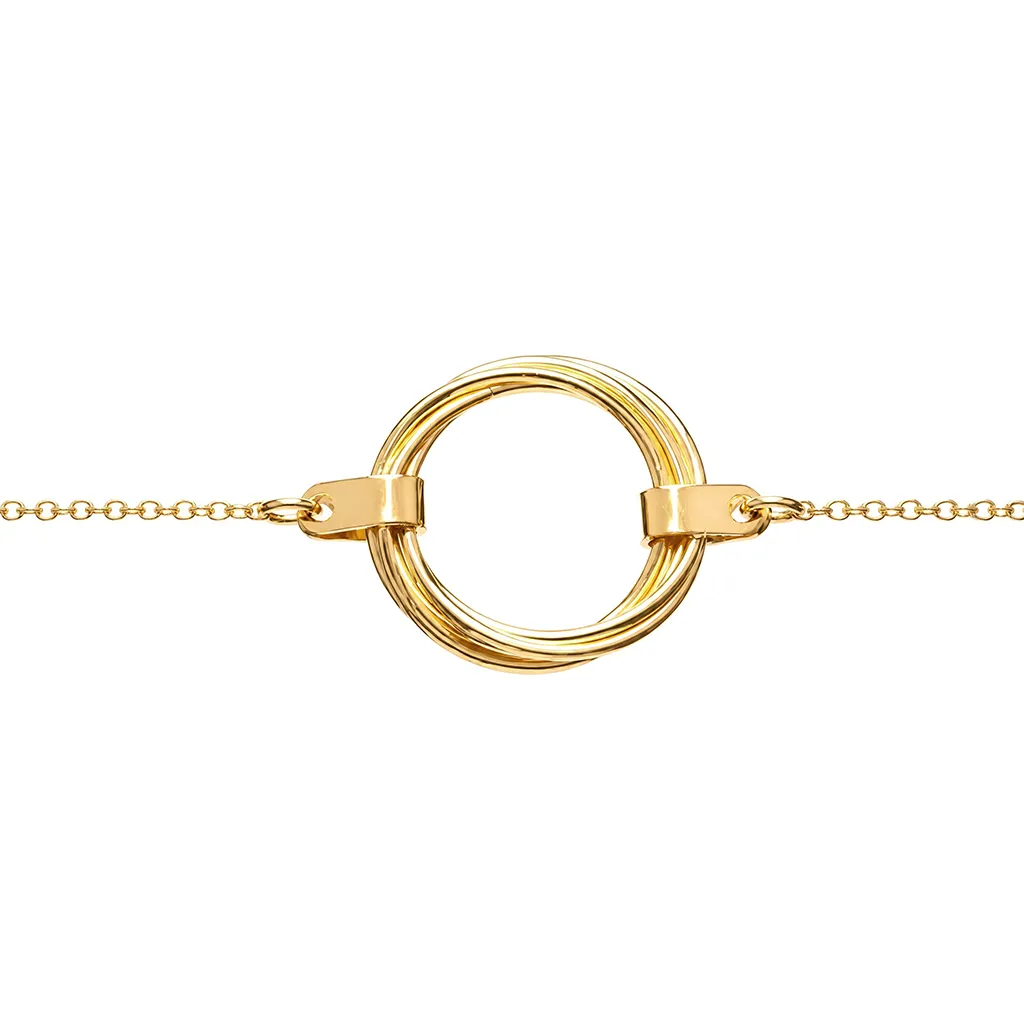 Sterling silver interlocking rings bracelet