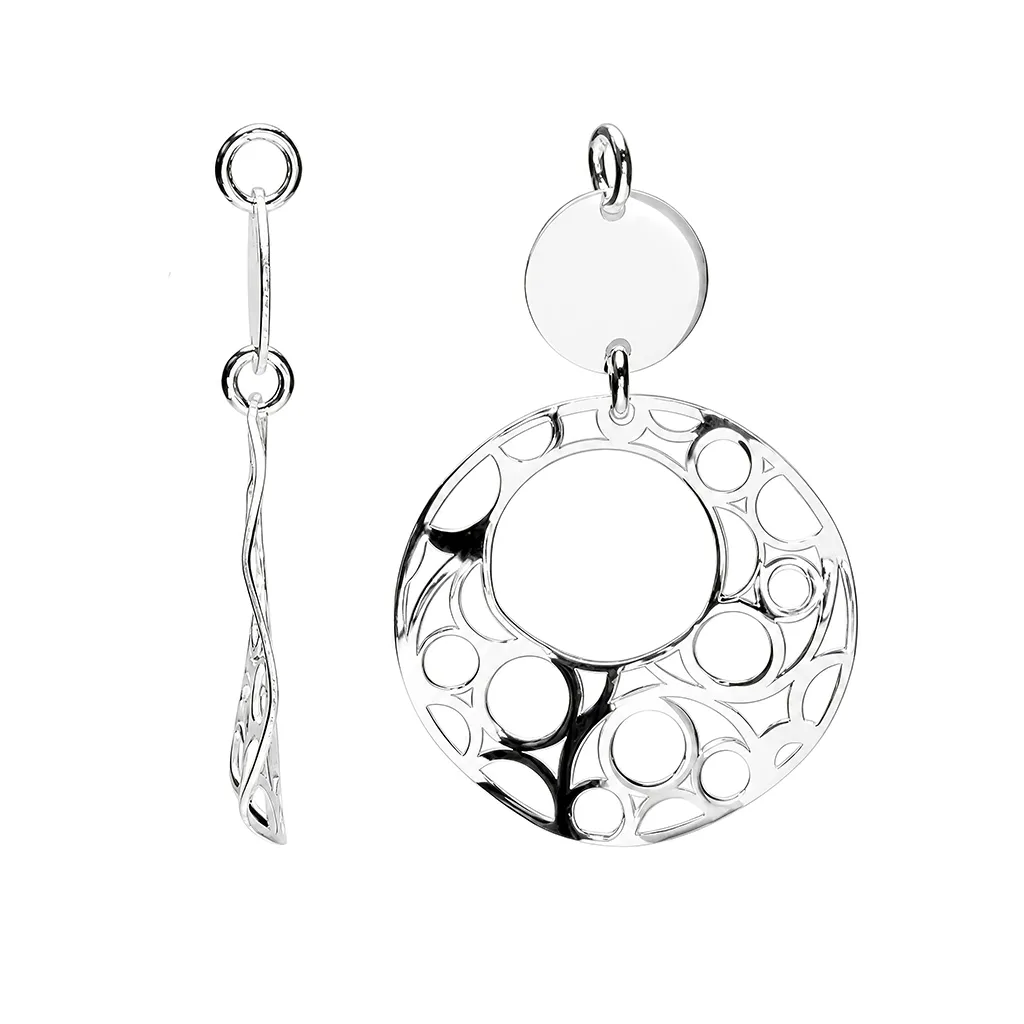 Colgante plata 925 círculo ondulado