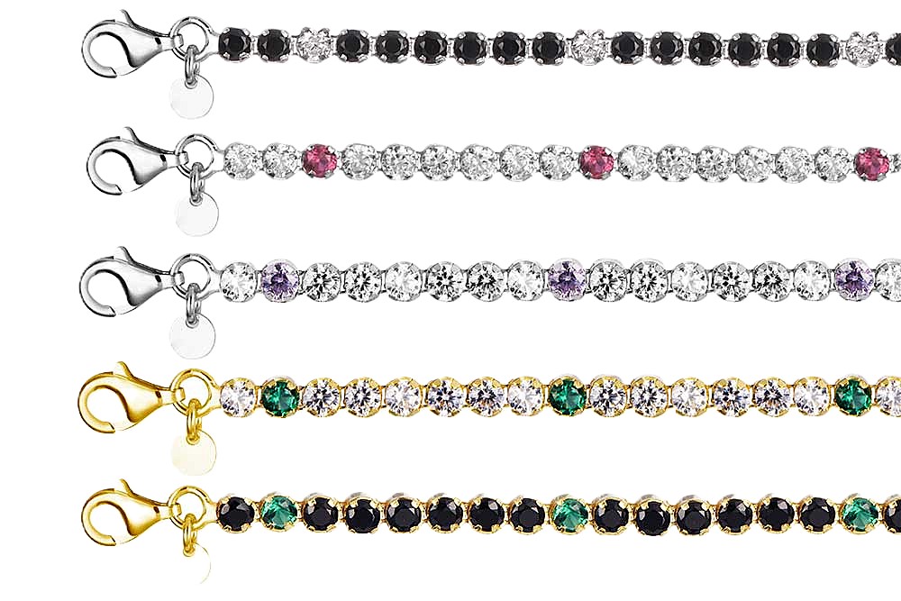 Sterling silver 2mm tennis bracelet
