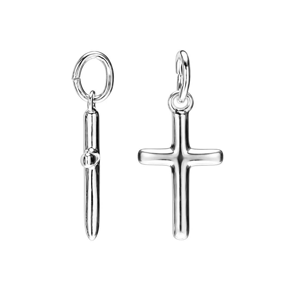 [19458PPL] Sterling silver cross pendant (Sterling silver)