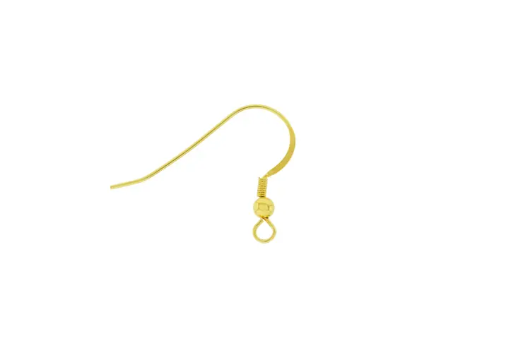 Sterling silver hippie hook with 3mm ball