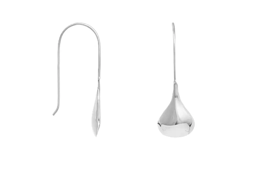 Pendiente plata 925 gota 30X10mm