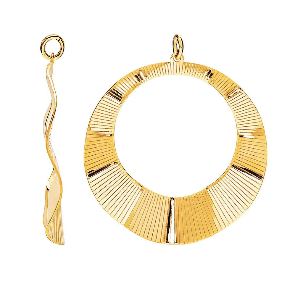 Sterling silver irregular wavy pendant