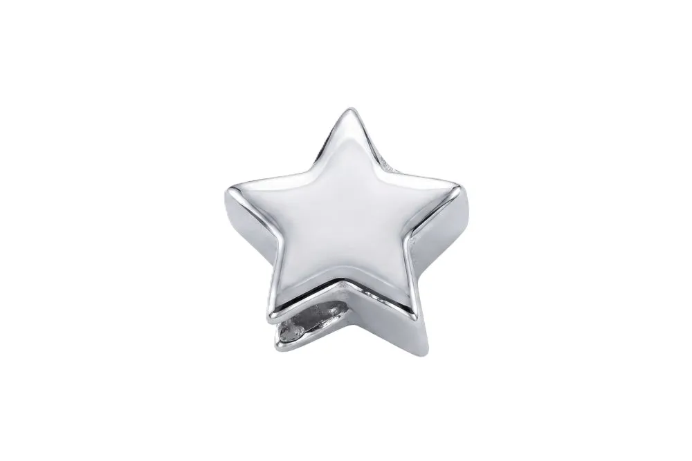 Entrepieza plata 925 estrella pasante 6mm