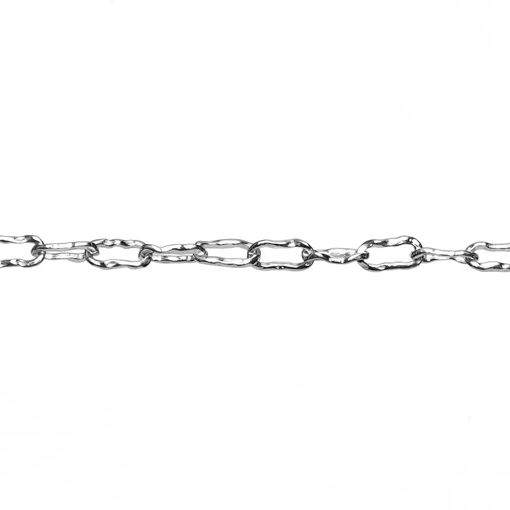 Pulsera plata 925 eslabones irregulares