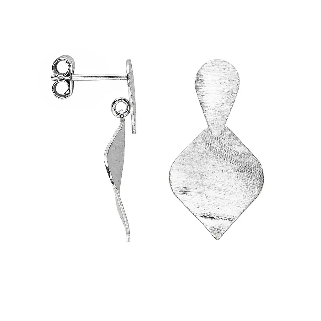 Pendiente plata 925 rombo irregular