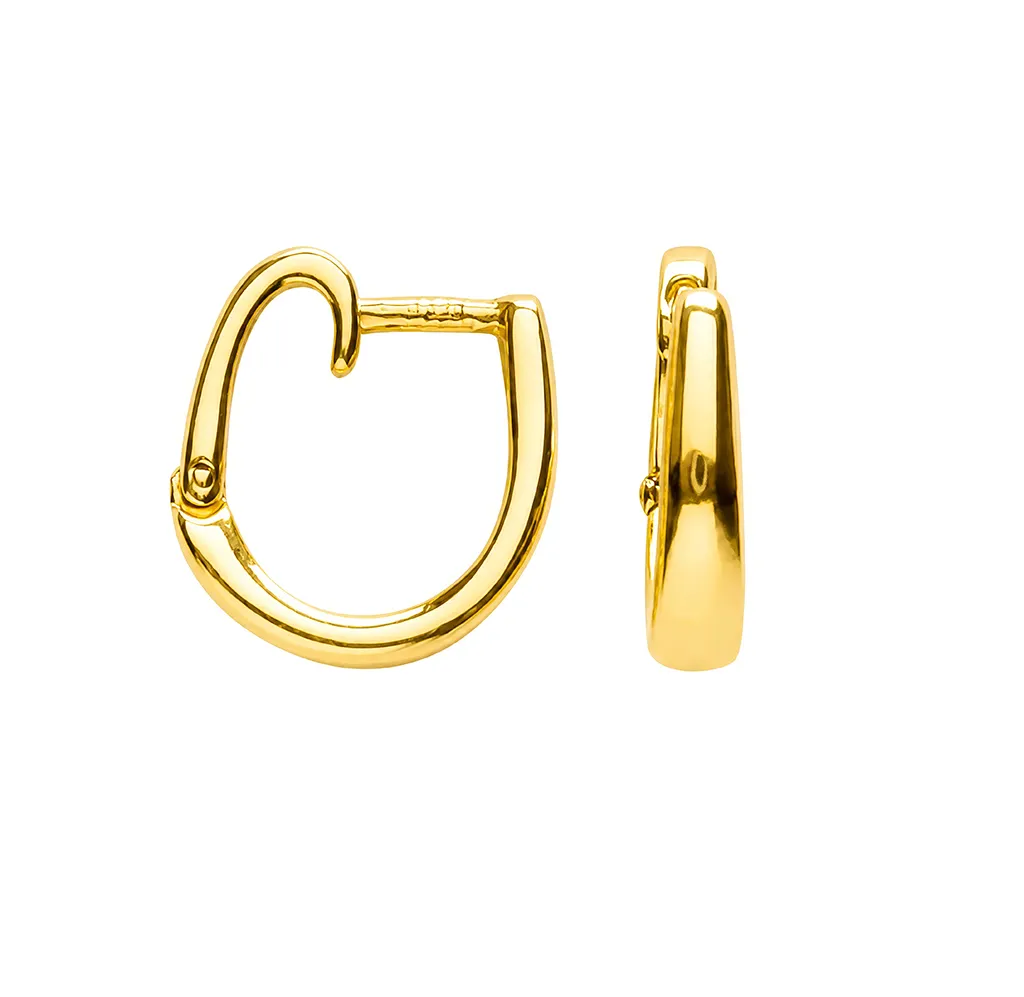 Sterling silver 12x3mm hoop earring