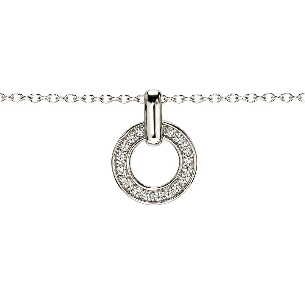 Collar plata 925 círculo de circonitas