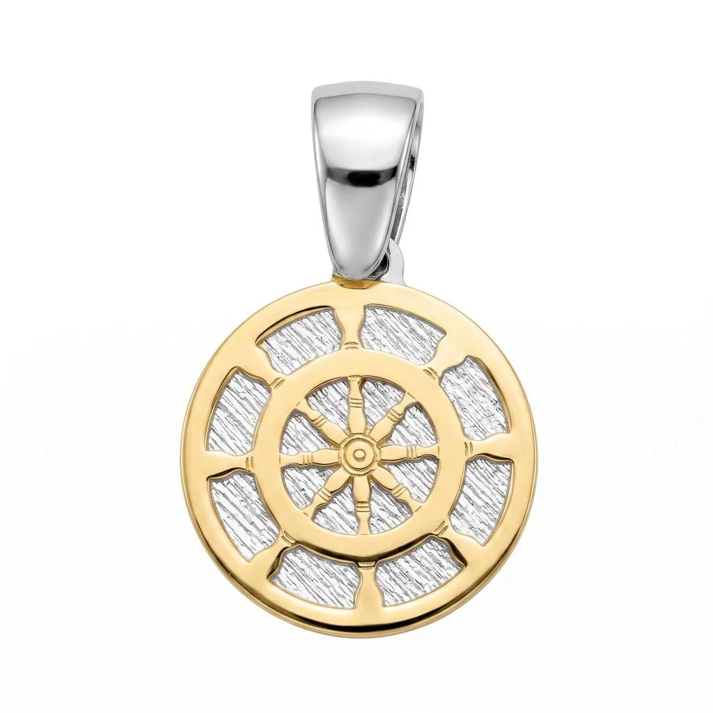 Sterling silver rudder tag pendant