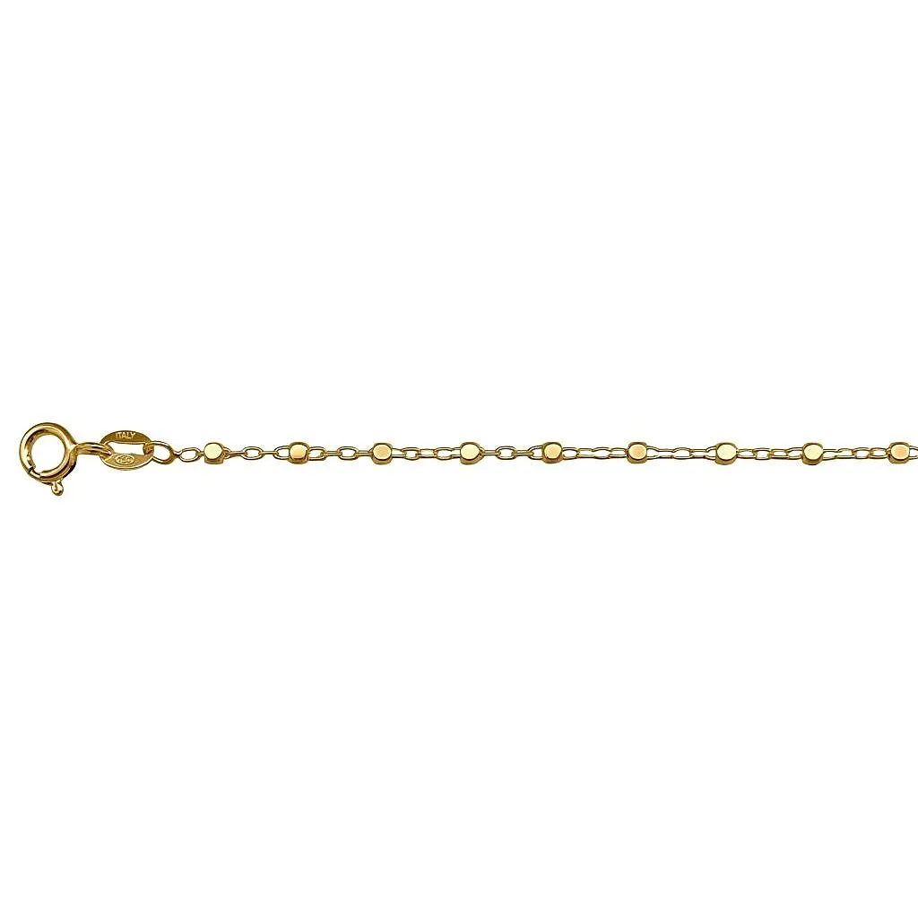 Sterling Silver Bead Satellite Anklet 