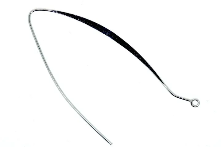 Gancho plata 925 oval plano con anilla cerrada int. 1.25mm