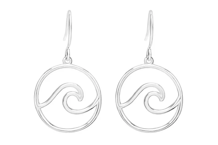 Pendiente plata 925 Ola 16mm