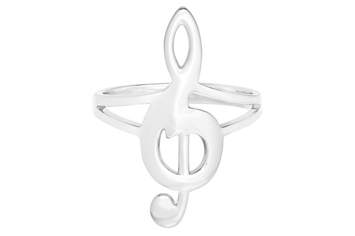 Anillo plata 925 clave de sol 