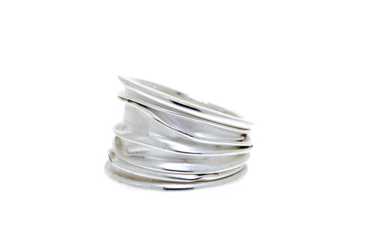 Anillo plata 925 arrugada 