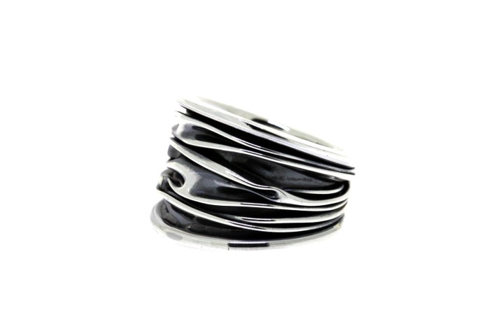 Anillo plata 925 arrugada 