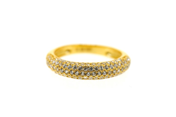 [01350A122ZBL] Anillo plata 925 cz (Talla 12, Blanca, Oro)