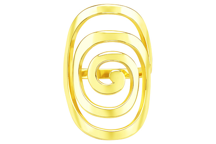 Anillo plata 925 espiral ovalado 