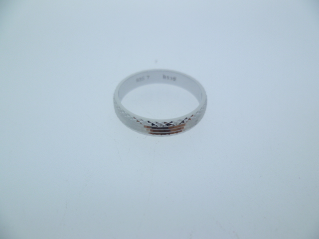 Anillo plata rodiada 