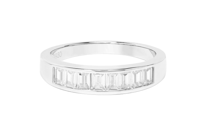 [05308A121ZBL] Silver 925 cz ring (EU size 52)