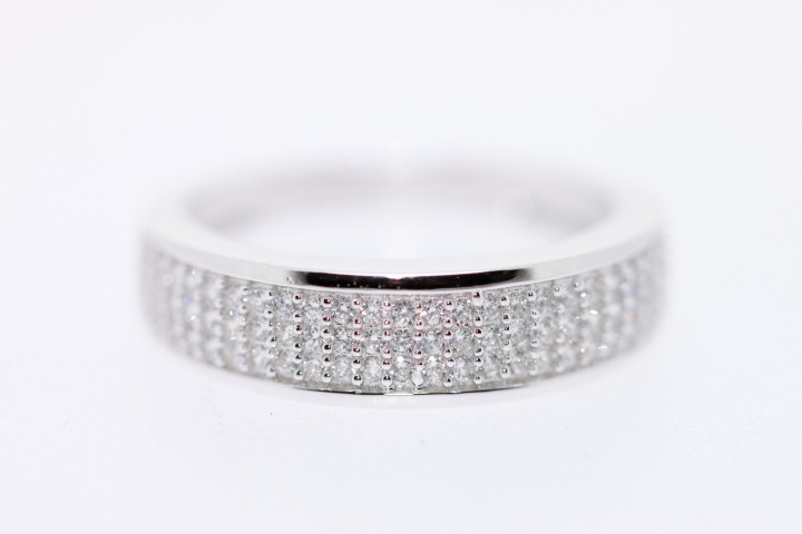 [05528A101ZBL] Ring silver 925 cz (EU size 50, Rhodium plated)