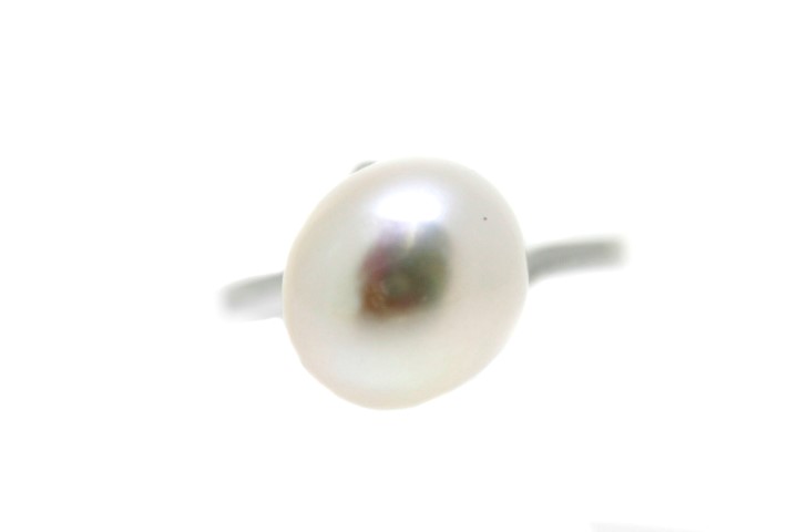 Silver 925 ring with fresh water pearl 10mm