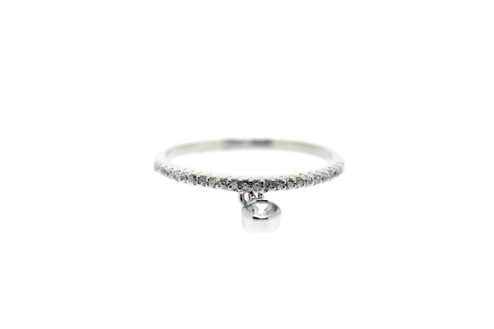Silver 925 ring with cz charm