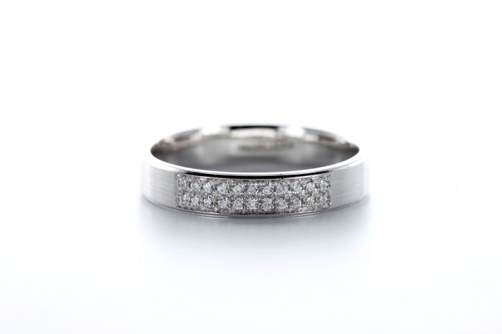 Alianza plata 925 micropave zirconita 4mm 