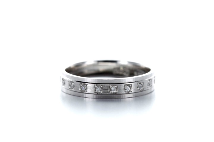 Alianza plata 925 micropave zirconita 4mm 