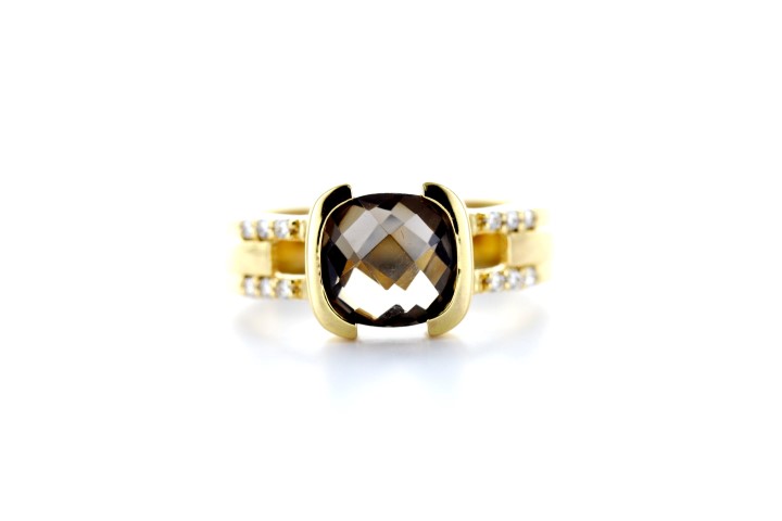 Anillo plata 925 cuadrado con zirconita 
