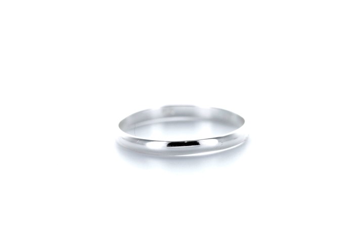Anillo alianza plata 925 media caña 2mm
