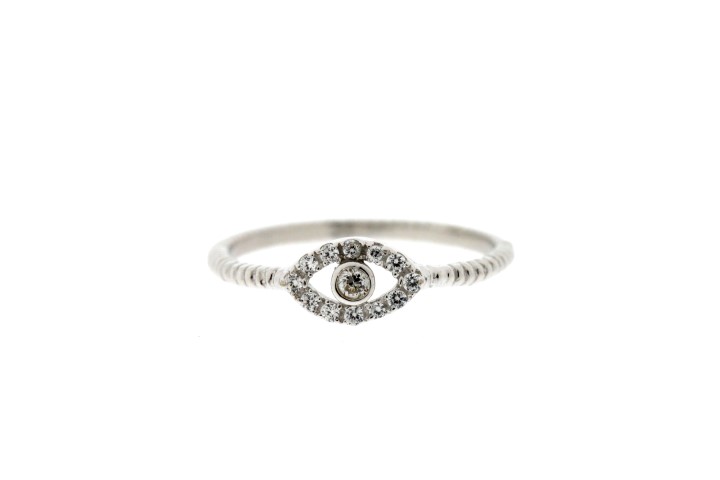 Anillo plata 925 con zirconita ojo turco 