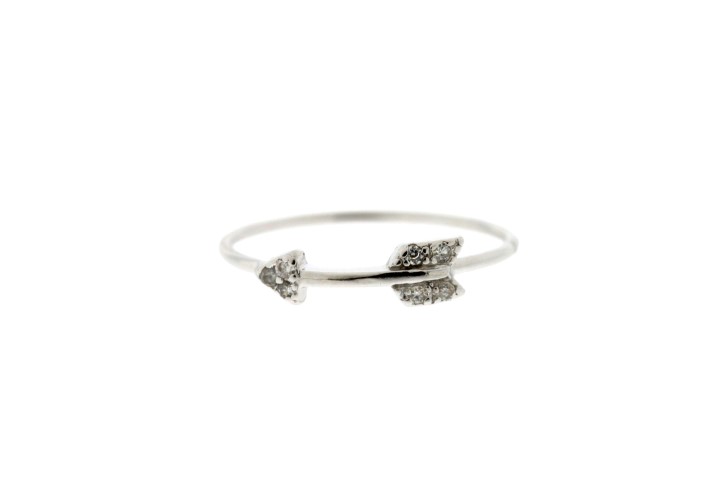 Silver 925 ring cz arrow