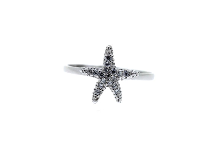 Silver 925 ring cz star