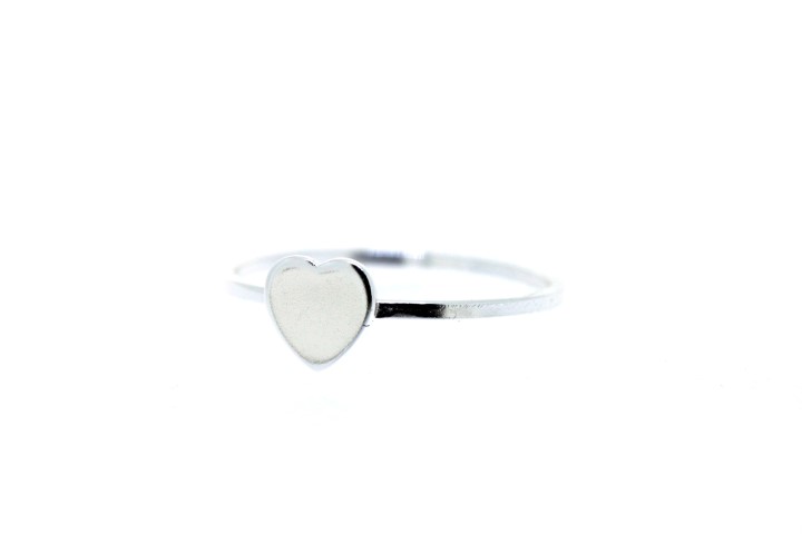 Silver 925 ring heart