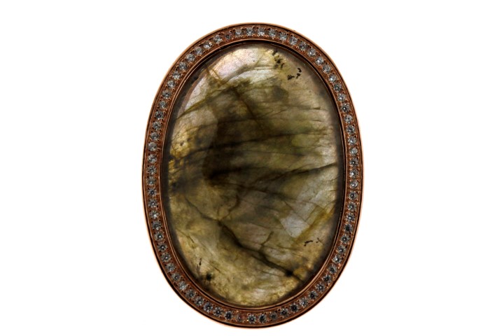 Anillo plata 925 piedra semi preciosa & cz 