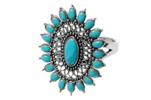 [07793A126GTU] Silver 925 turquoise ring (EU size 52)