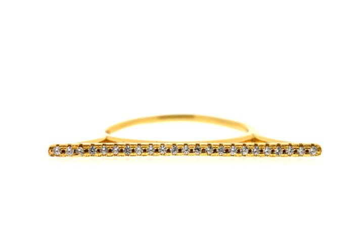 [07812A122ZBL] Silver 925 cz ring (EU size 52, White, Gold plated)